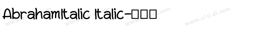 AbrahamItalic Italic字体转换